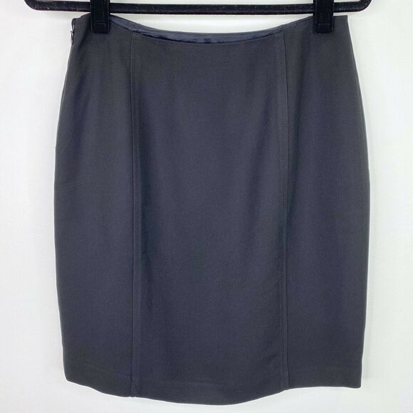 International Concepts INC Solid Black Short Lined Pencil Skirt Size 8 Womens - Picture 2 of 5